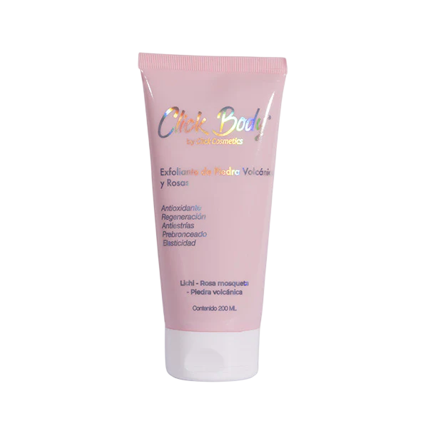 Exfoliante de piedra volcánica y rosas